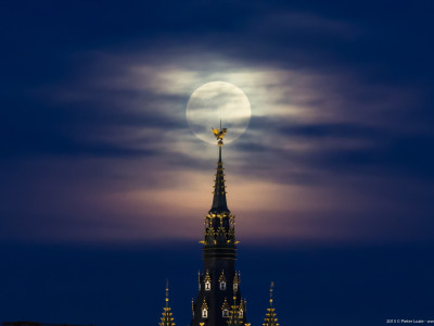 Full Moon Belfory Tower Gent, Belgium